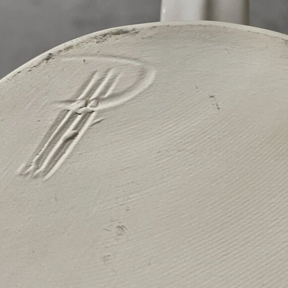 Studio Art Pottery Pitcher Hand Painted Purple Iris Flowers Handmade Signed 8" - Picture 10 of 11